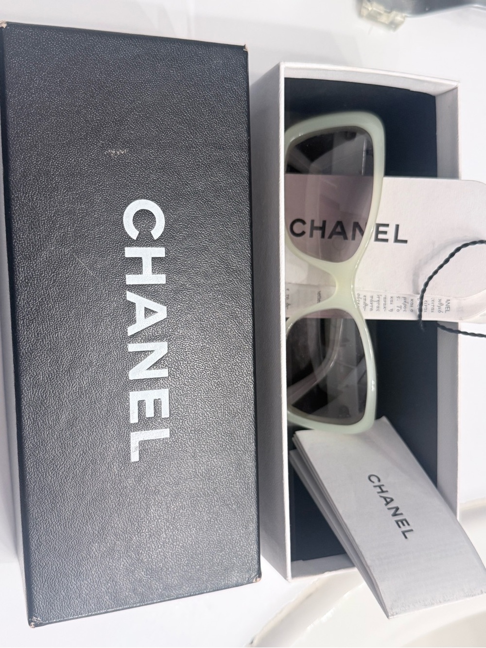 CHANEL Women's Sunglasses Light Mint Green Frame